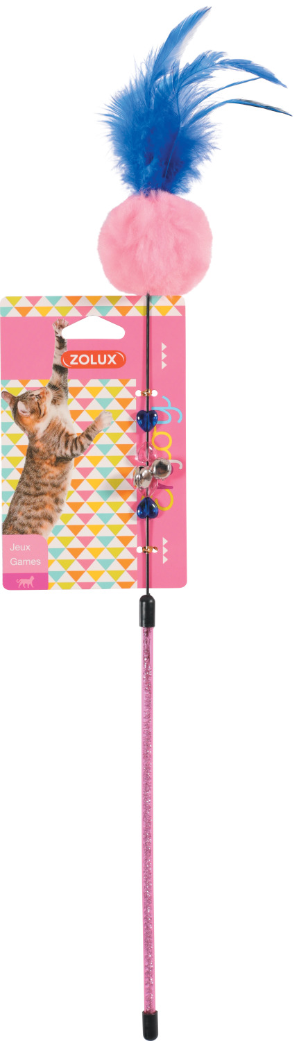 Jouet chat canne pompon